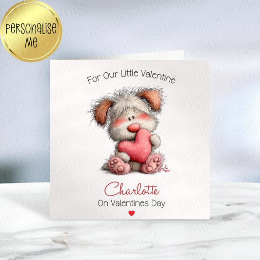 Dog/Pup Themed Valentine's Card