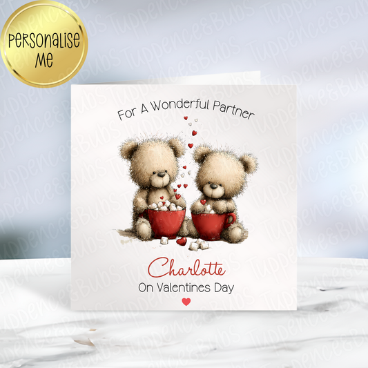 Bear Themed Valentine's Card