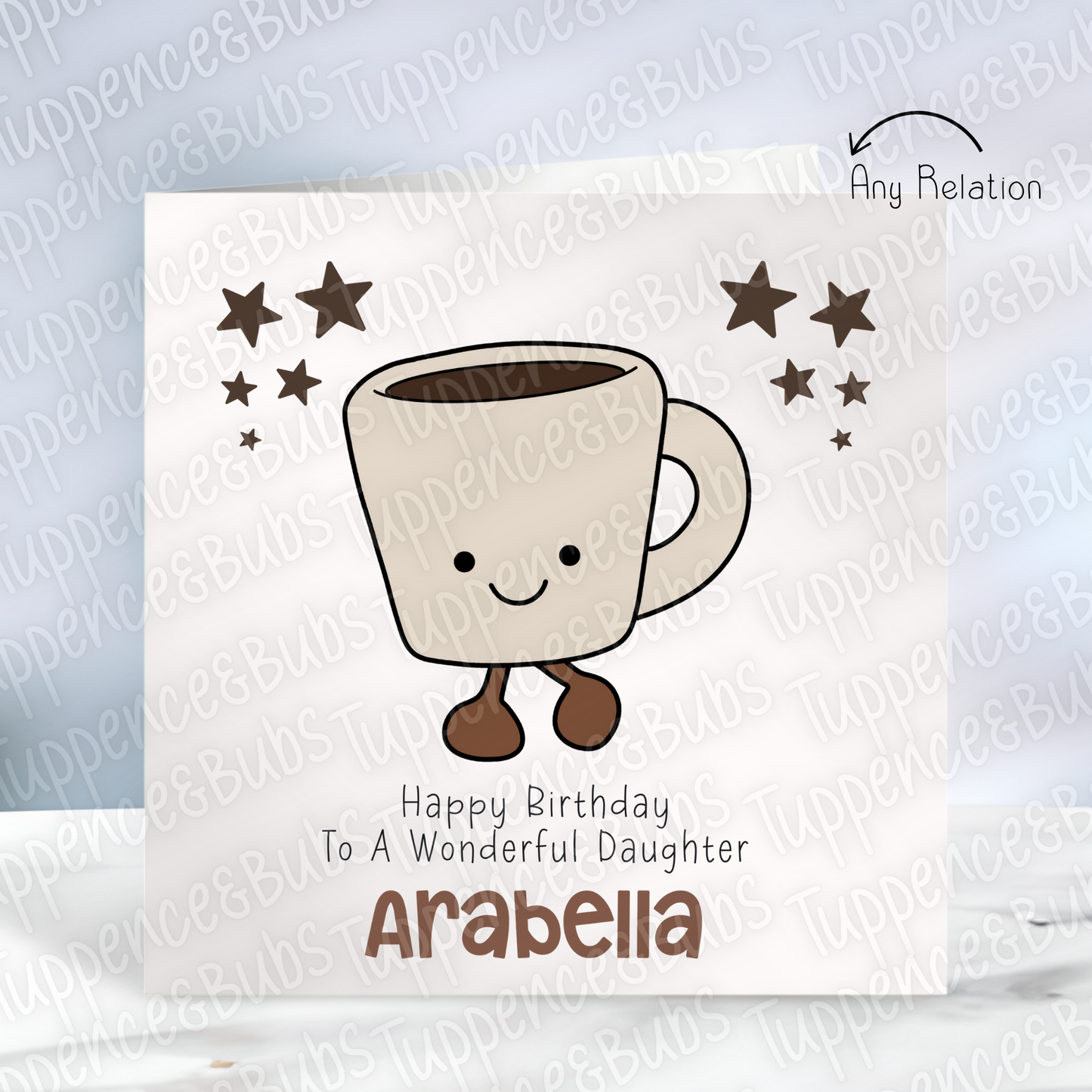 Coffee Plush Themed Birthday Card - 3 Designs