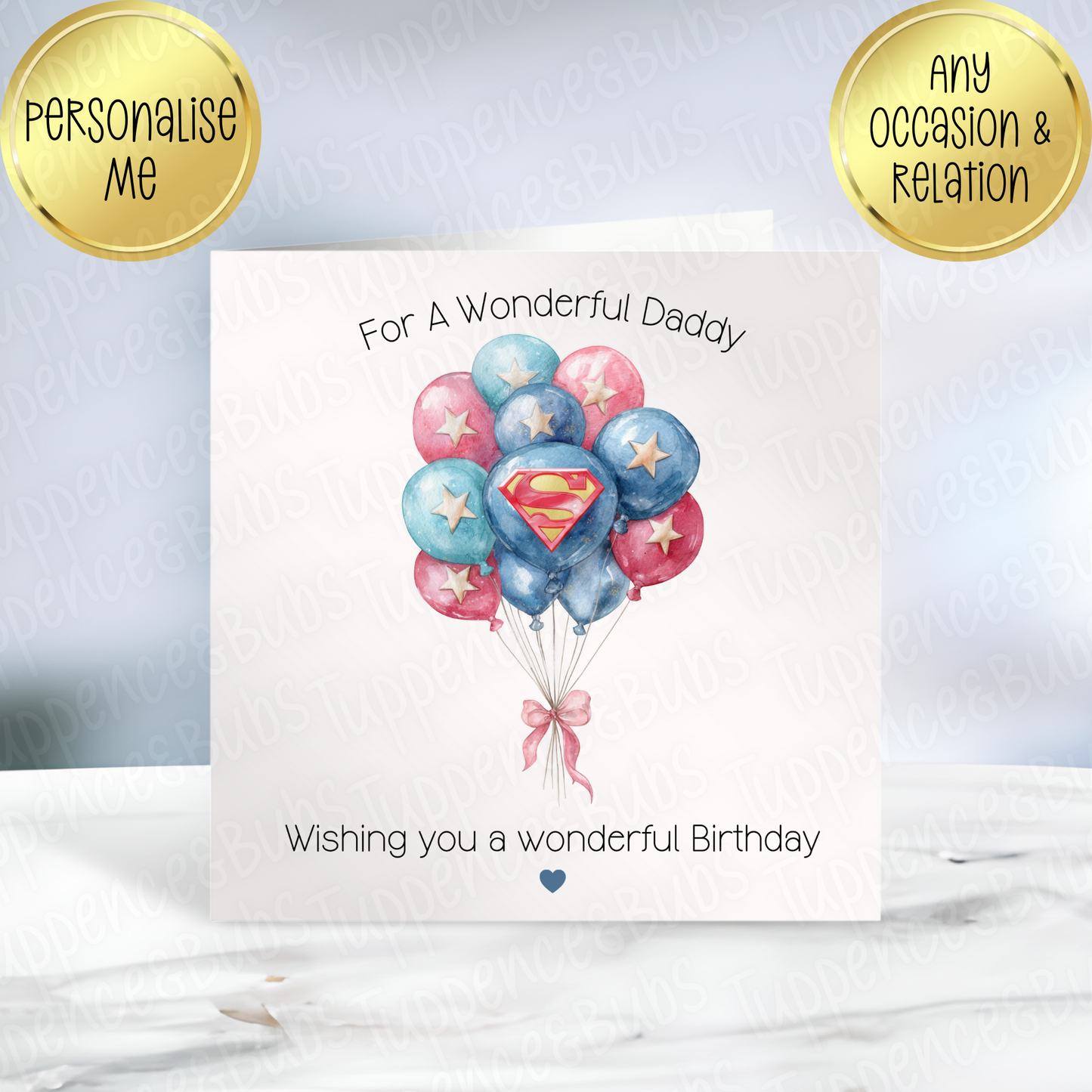 Super Hero Balloon Card