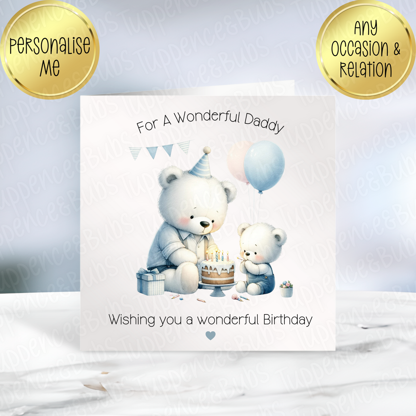 Bear & Son Themed Card - 5 Designs