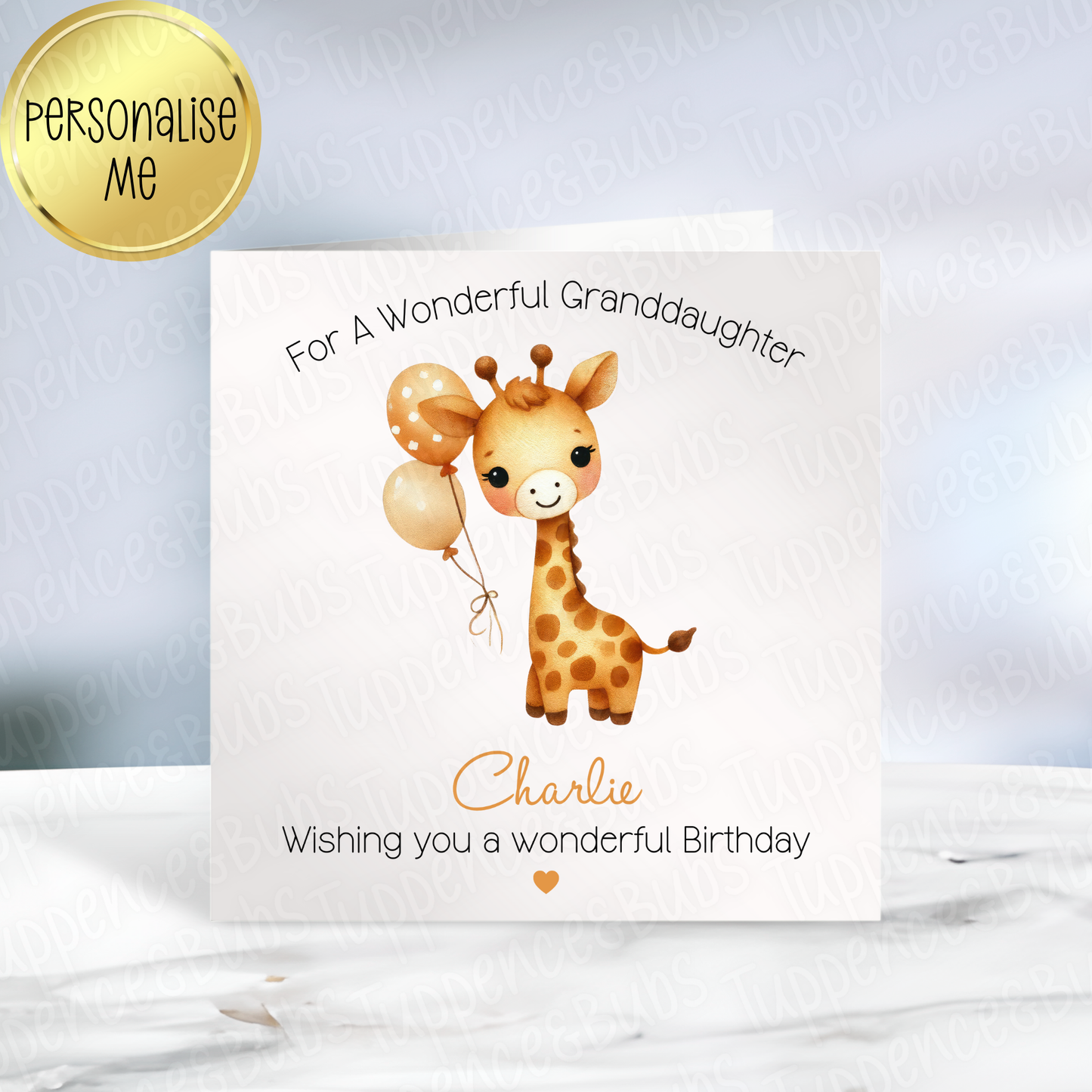 Giraffe Themed Card - 2 Designs