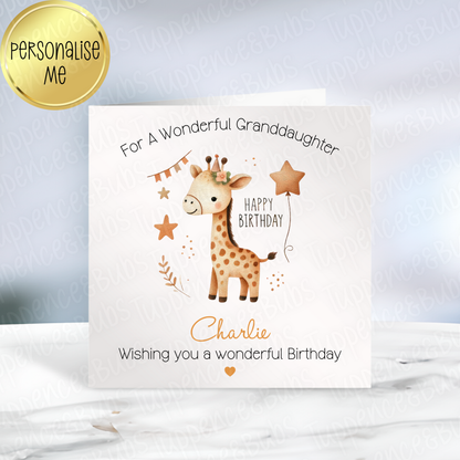 Giraffe Themed Card - 2 Designs