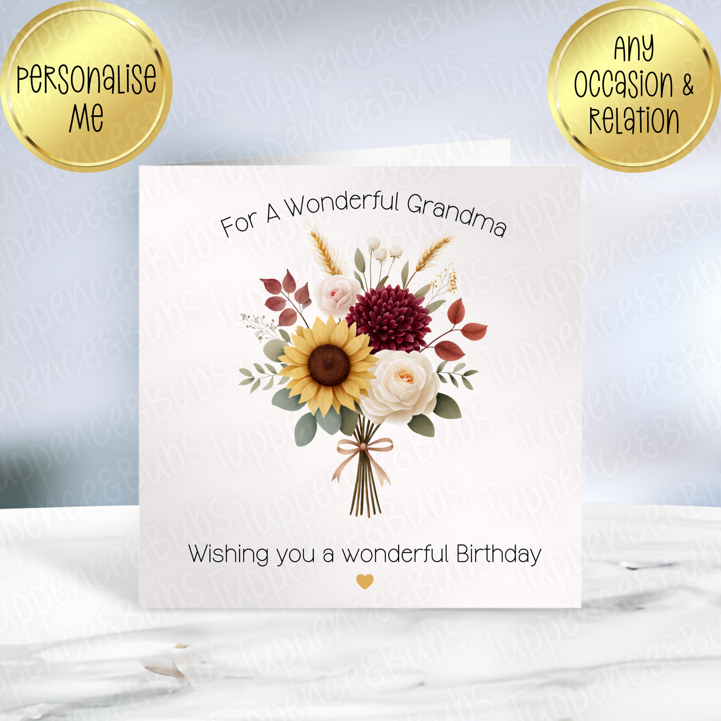 Sunflower Bunch Themed Card