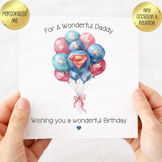 Super Hero Balloon Card