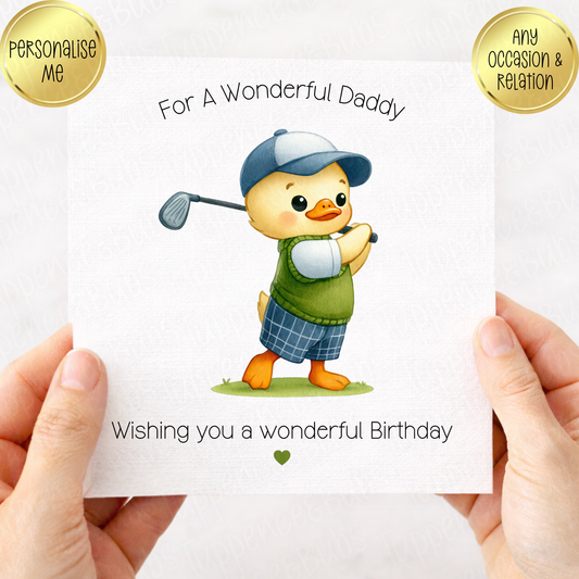 Duck With Hobbies Themed Card - 5 Designs