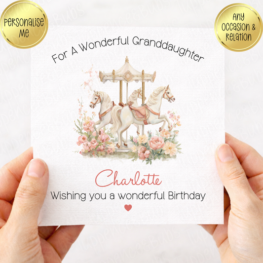 Carousel Themed Card - 2 Designs