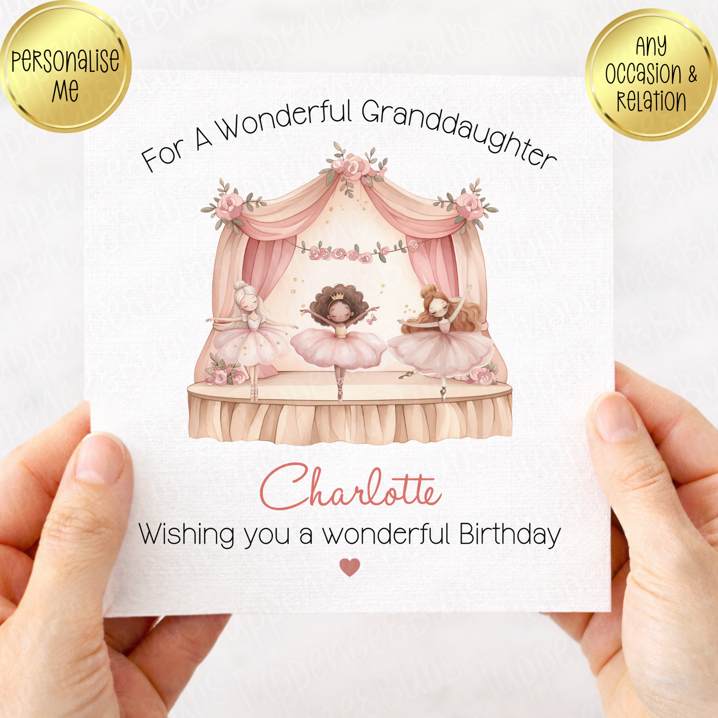 Ballerinas On Stage Themed Card