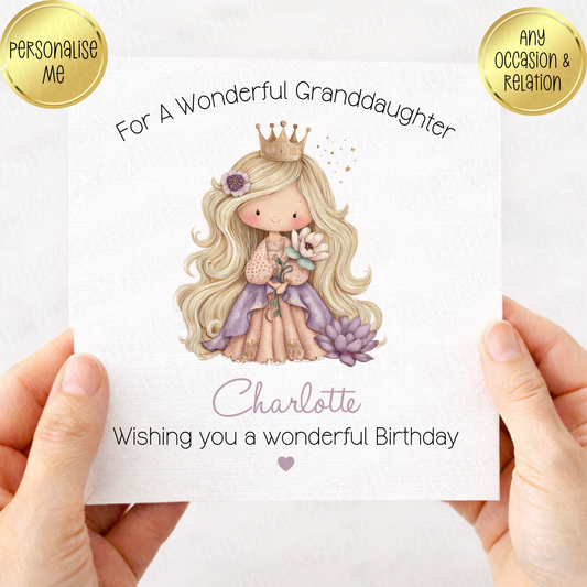 Princess Themed Card - 4 Designs