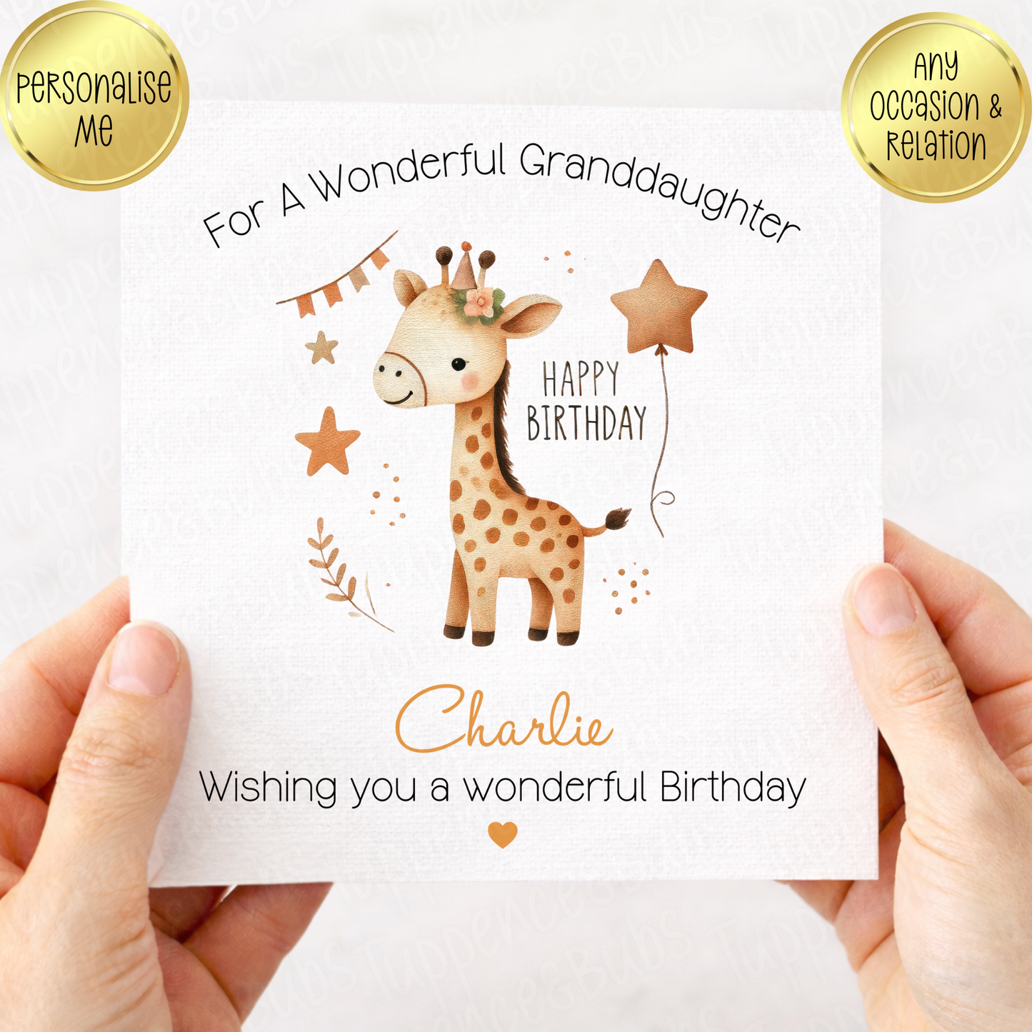 Giraffe Themed Card