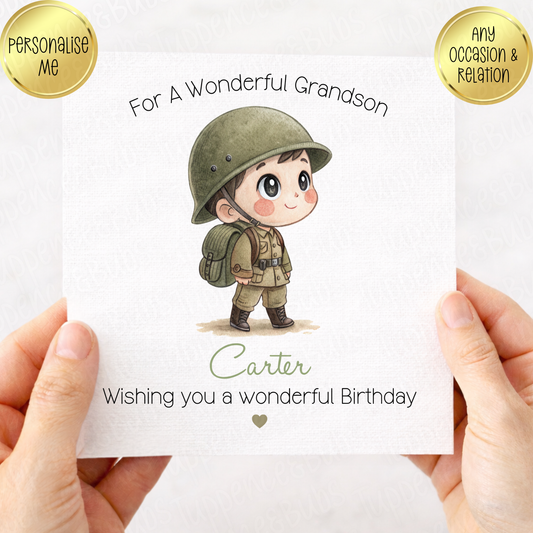 Soldier Themed Card