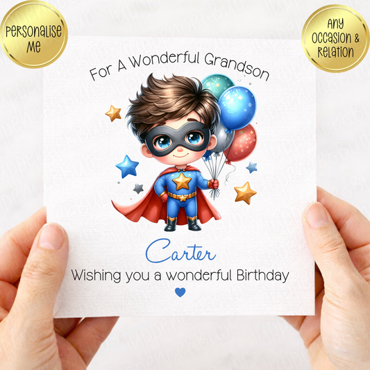 Superhero Themed Card