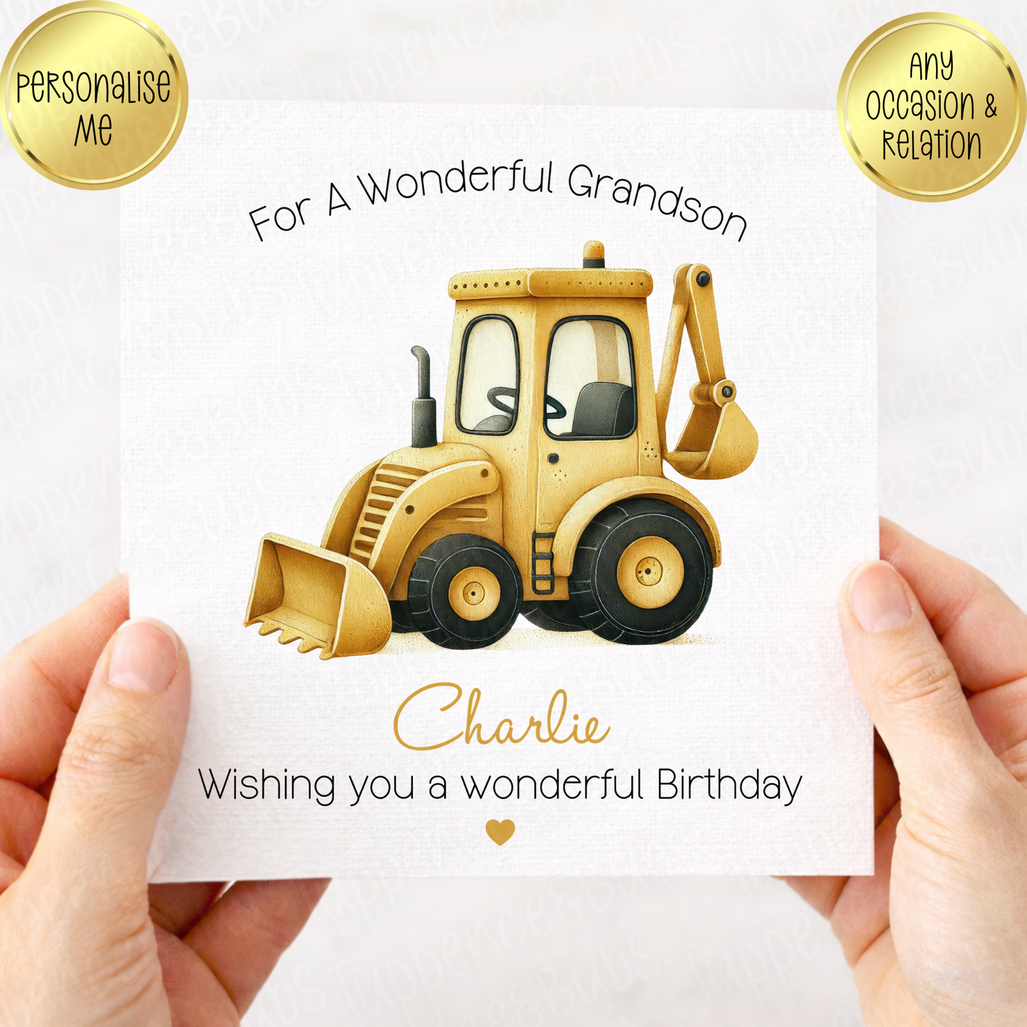 Construction Themed Birthday Card