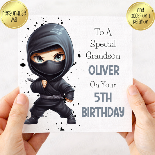 Ninja Inspired Birthday Card