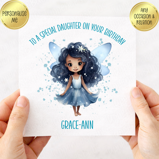 Navy Fairy Themed Birthday Card