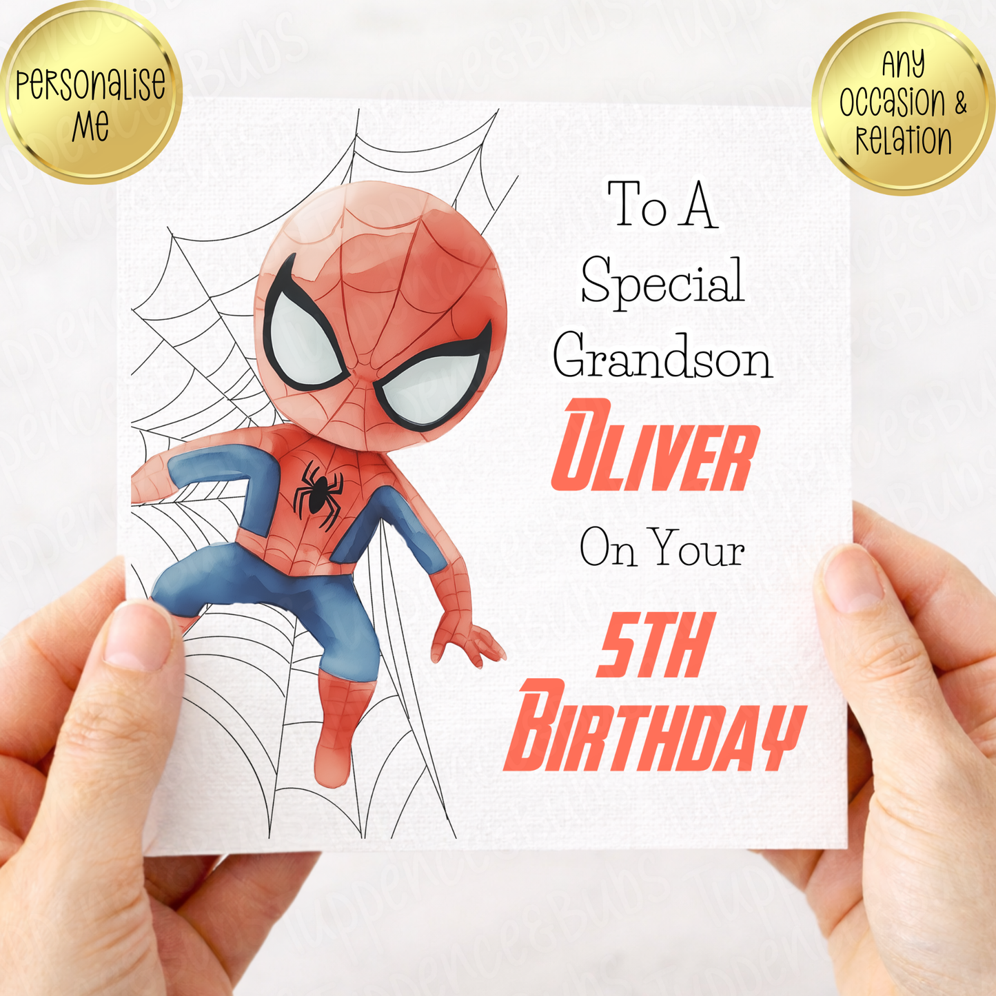 SpiderMan Inspired Birthday Card