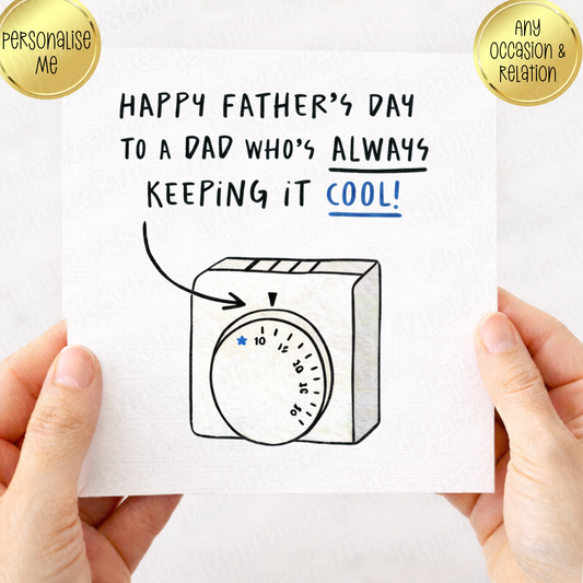 Funny Thermostat Father's Day Card