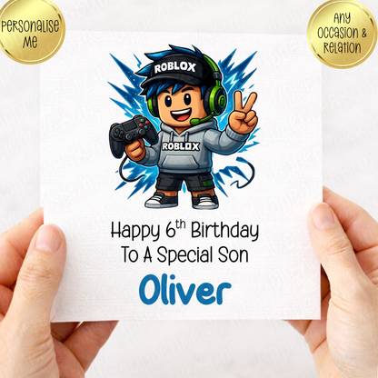 Gaming Themed Birthday Card