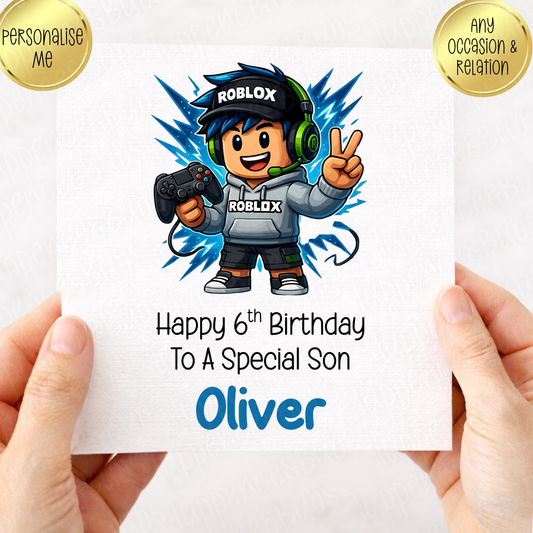 Gaming Themed Birthday Card