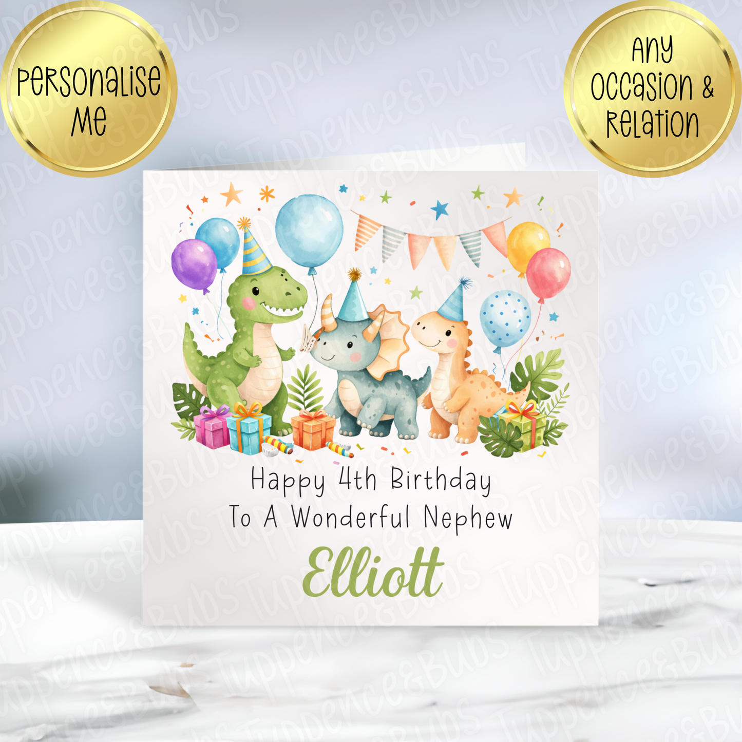 Dinosaur Party Themed Card