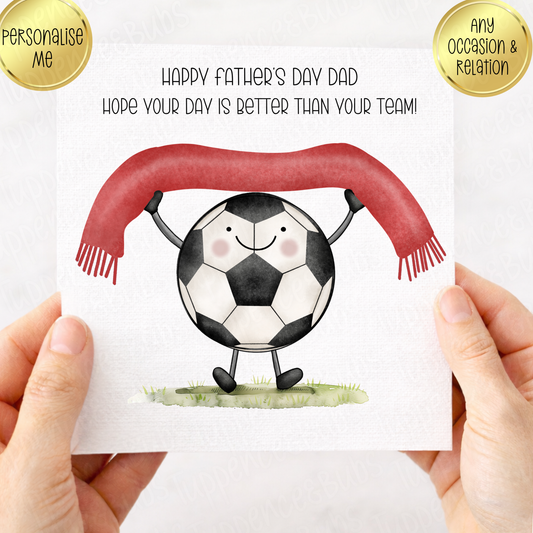 Football Scarf Themed Father's Day Card