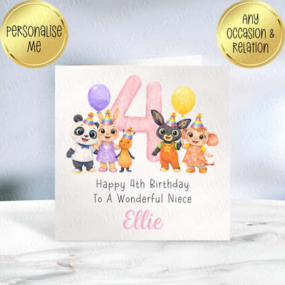 Bunny Themed Card - Pink or Blue
