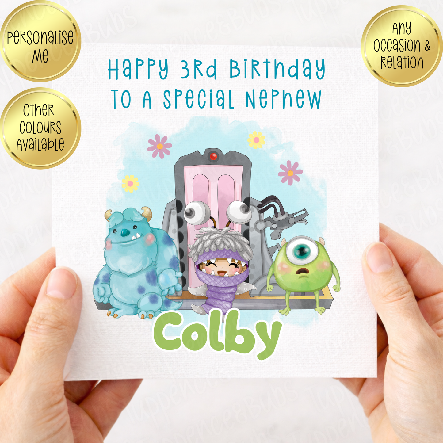 Monsters Inc Inspired Birthday Card