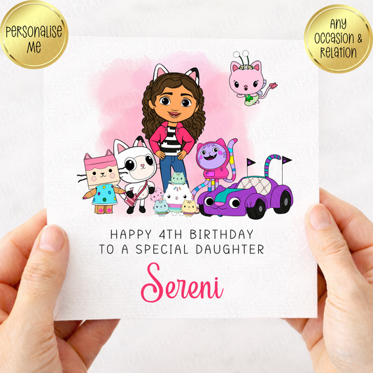 Gabby Themed Birthday Card