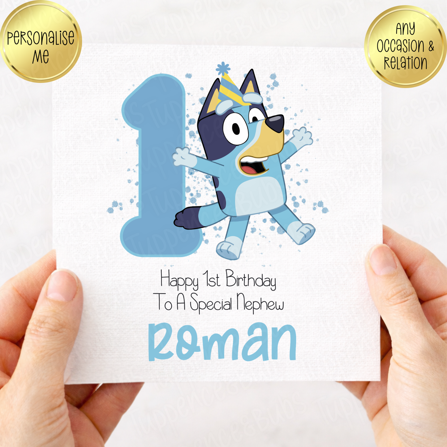 Blue Dog Inspired Birthday Card