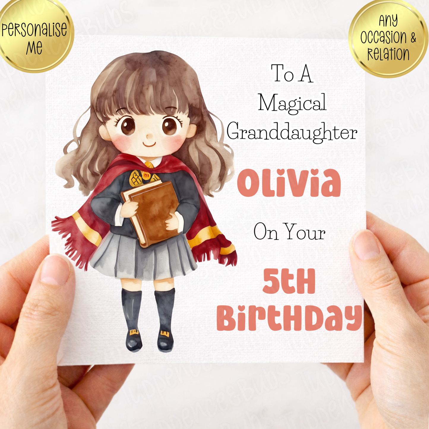 Hermione Inspired Birthday Card