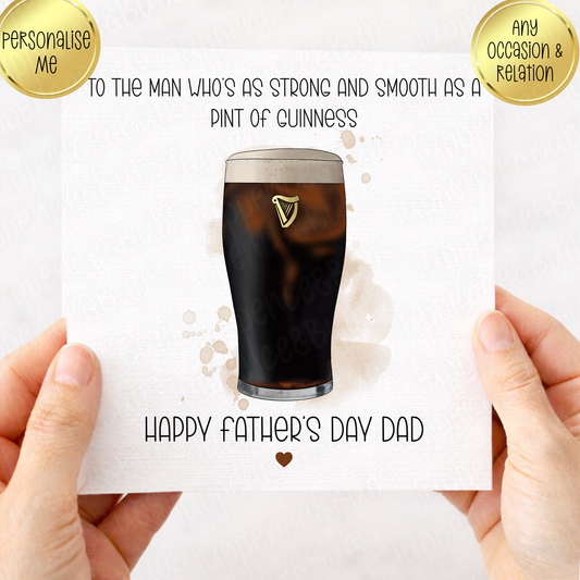 Stout Irish Beer Father's Day Card