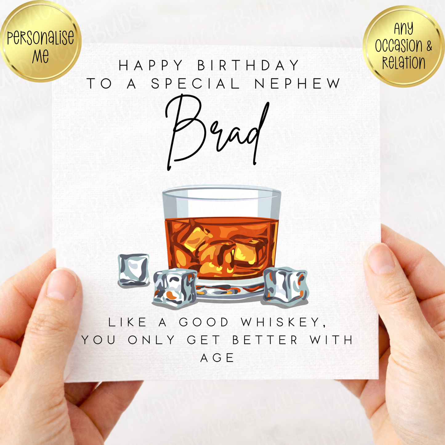Whiskey Themed Birthday Card