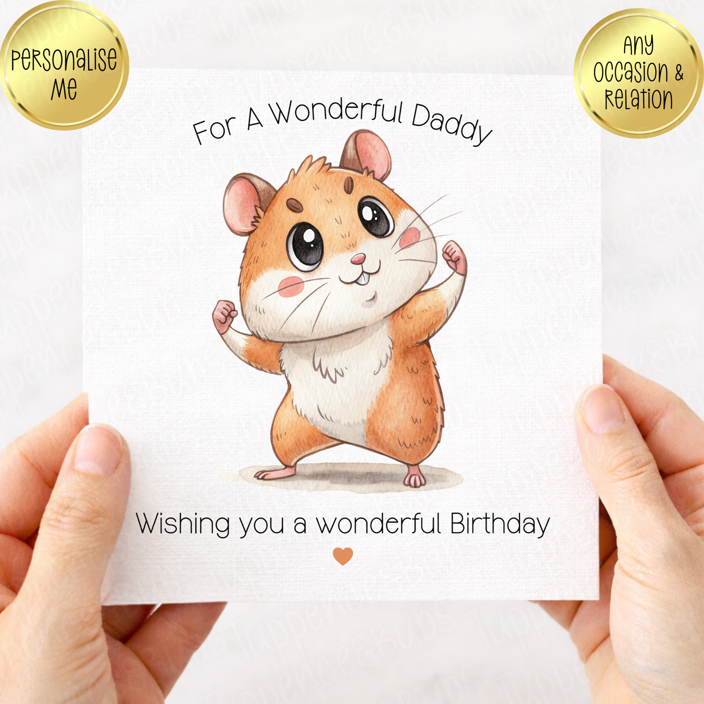 Hamster Working Out Card