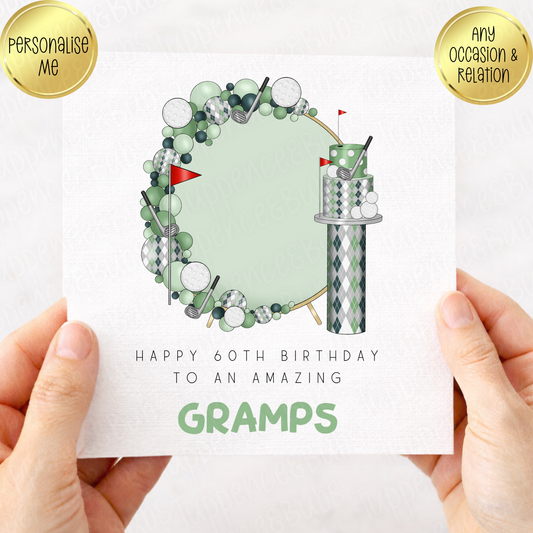 Golf Themed Birthday Card