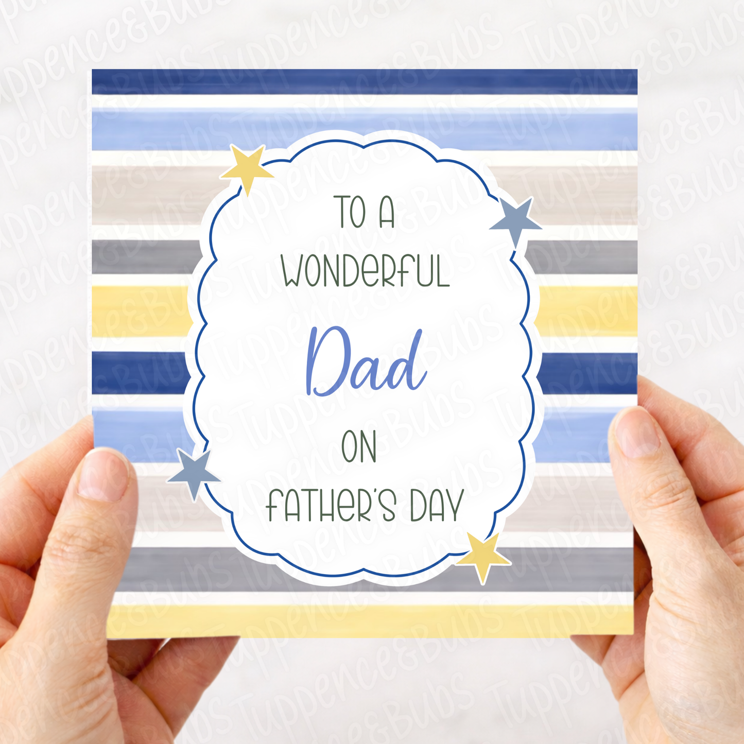 Stripes & Frame Birthday Card