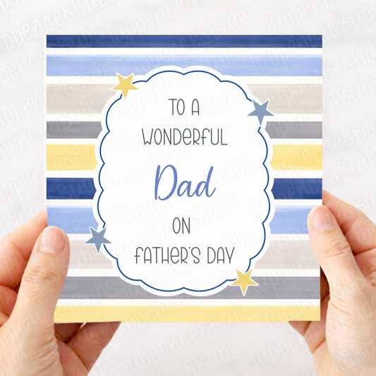 Stripes & Frame Birthday Card