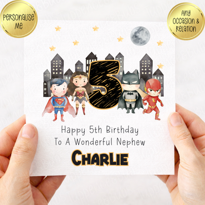 Hero Themed Birthday Card