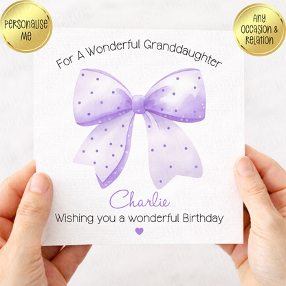 Blue/Purple Themed Card - 4 Designs