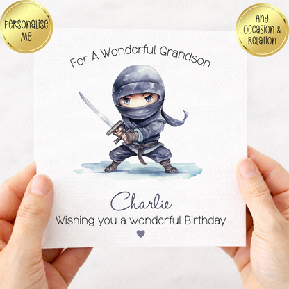 Ninja Themed Card - 6 Designs
