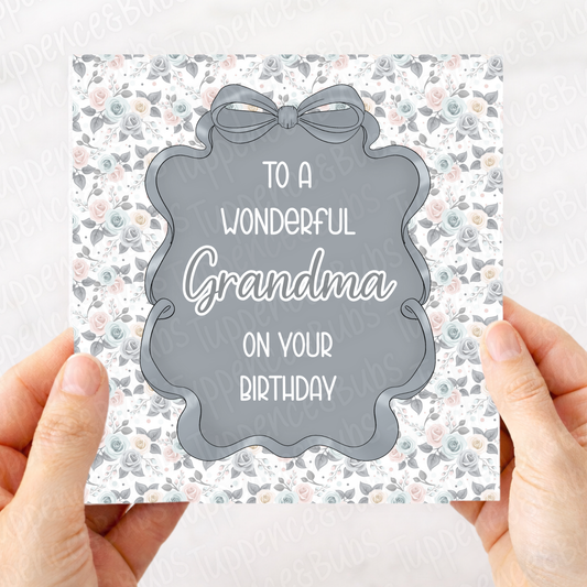 Floral Pastel Birthday Card