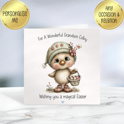 Duck, Chick or Rabbit Themed Easter Card