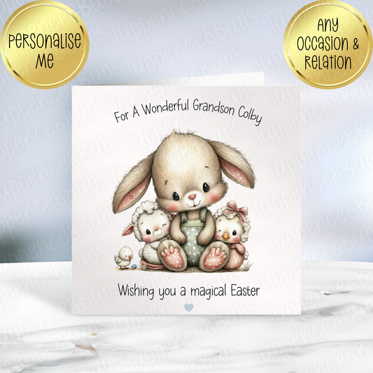 Duck, Chick or Rabbit Themed Easter Card