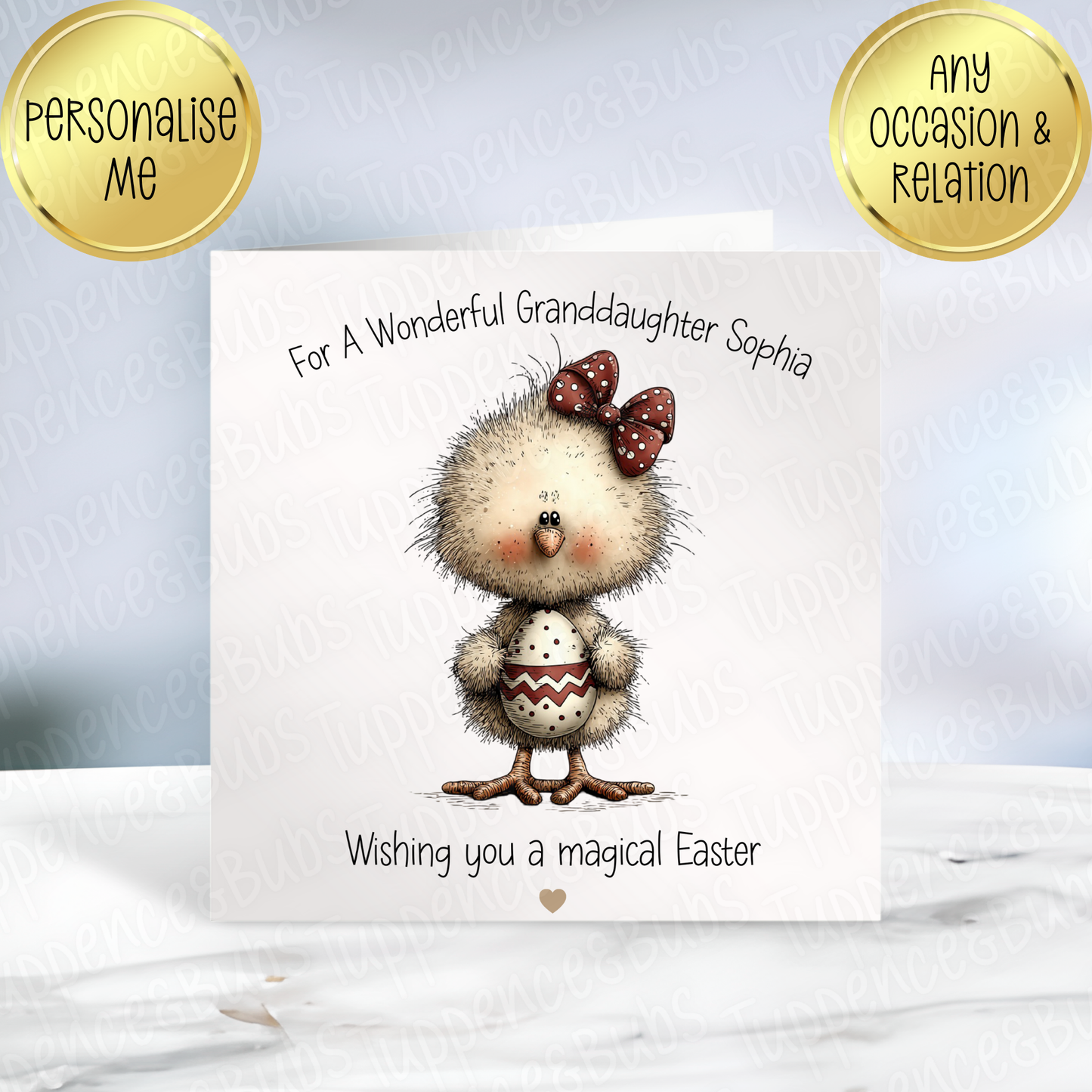 Whimsical Duck Themed Easter Card