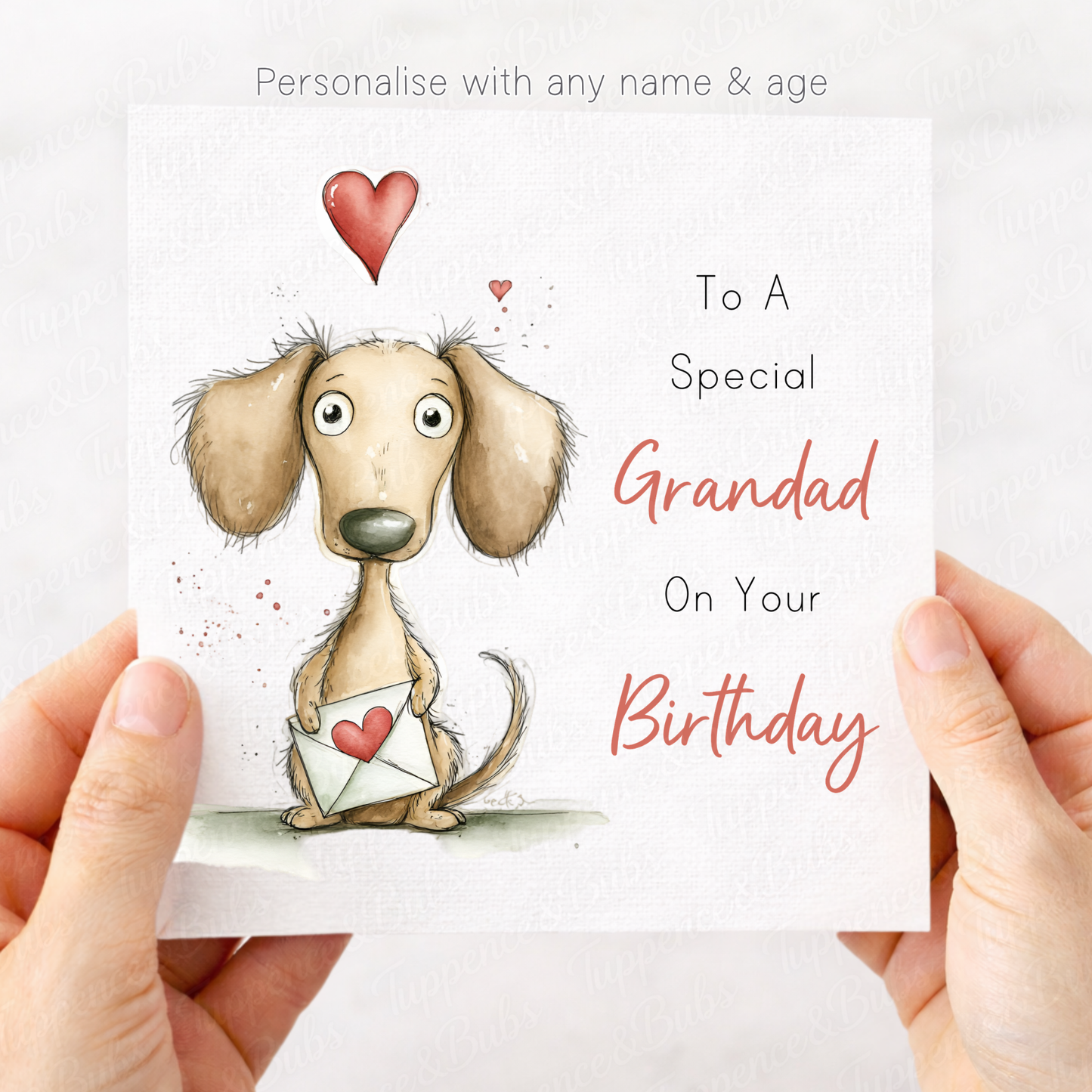 Dog Holding Balloon Card - 2 Designs