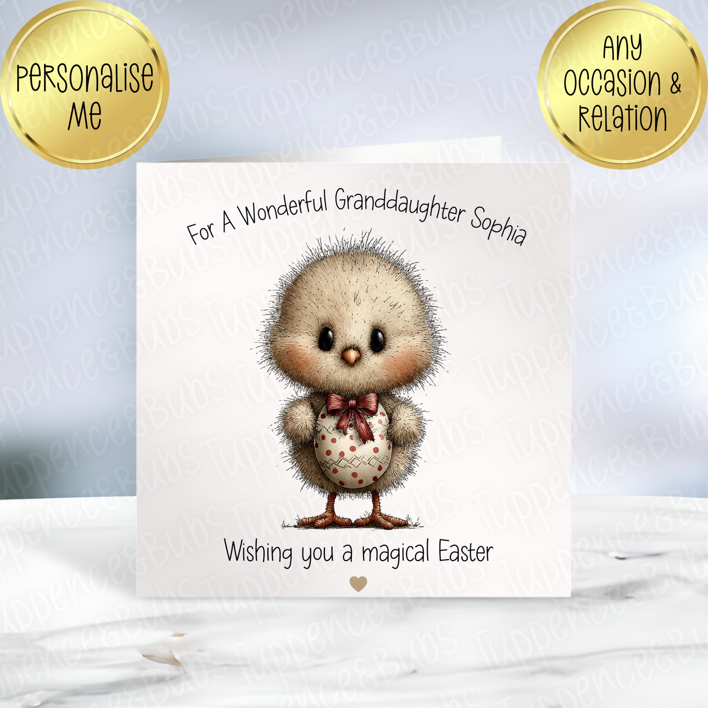 Whimsical Duck Themed Easter Card