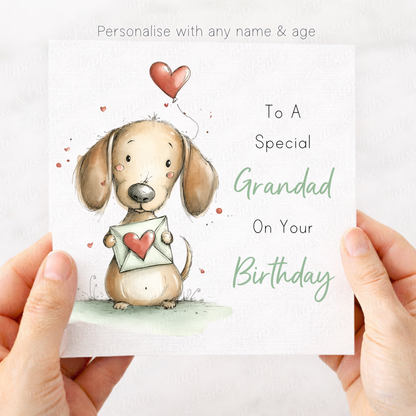 Dog Holding Balloon Card - 2 Designs