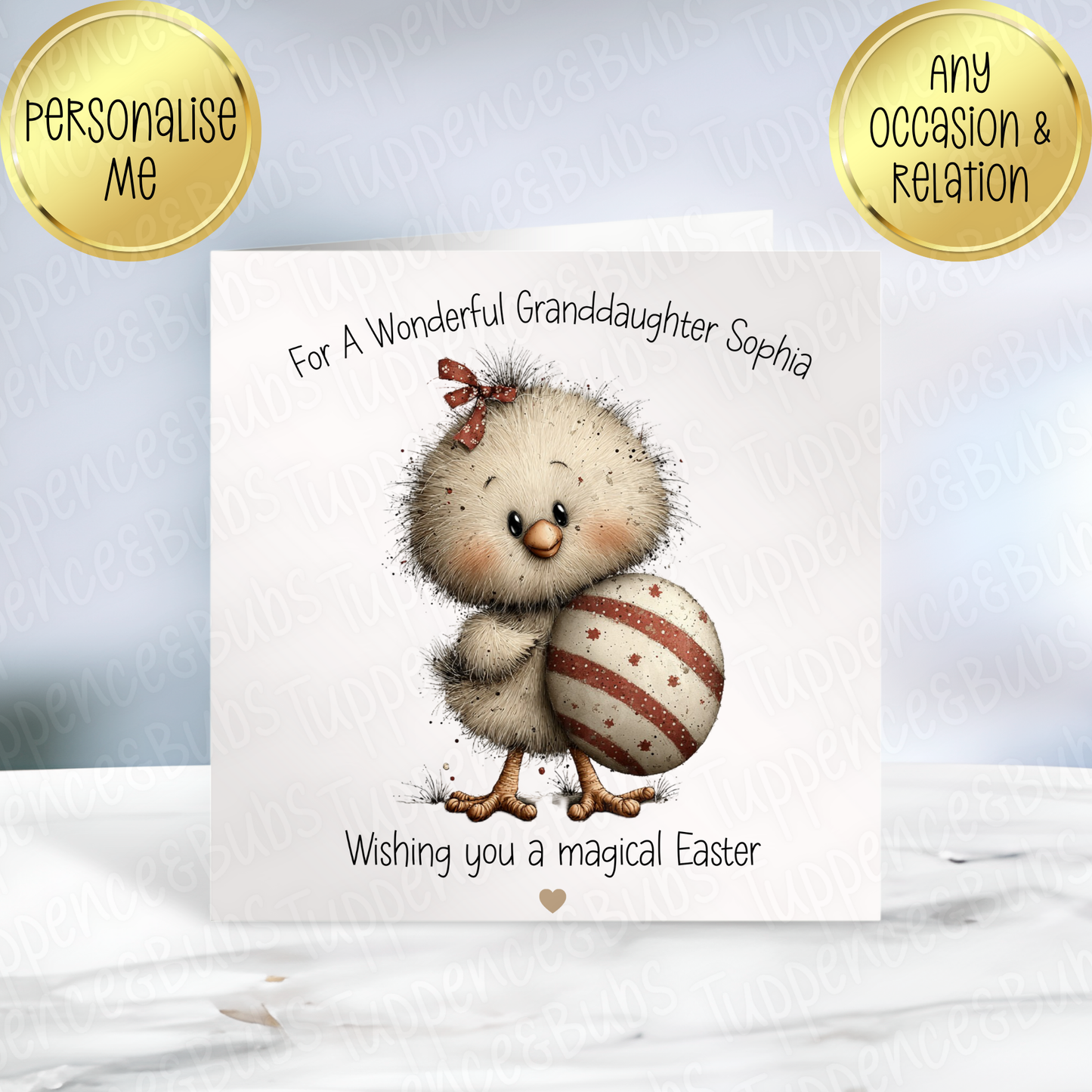 Whimsical Duck Themed Easter Card