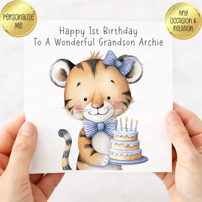 Tiger Themed Birthday Card