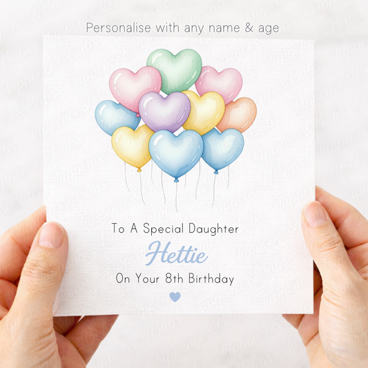 Rainbow Balloons Card