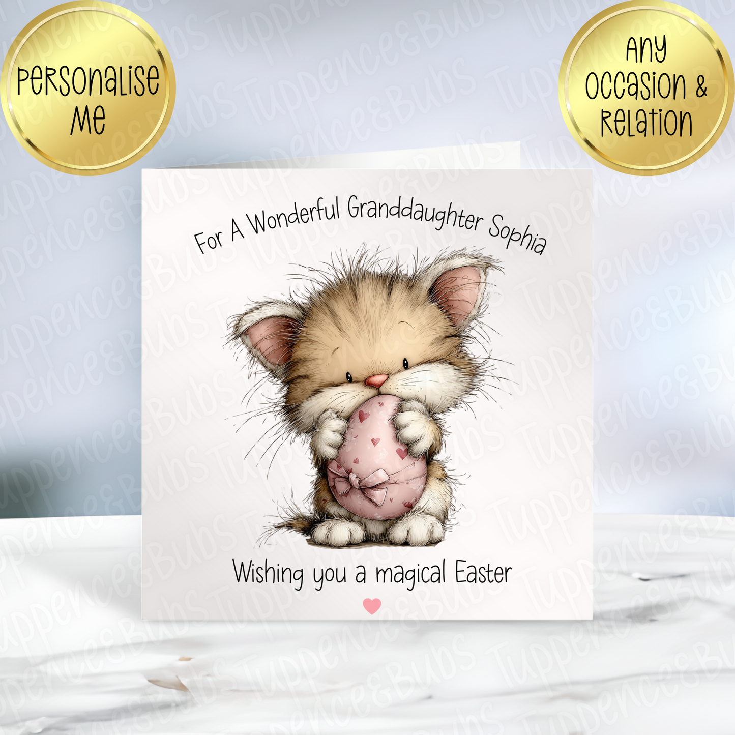 Kitty Themed Easter Card